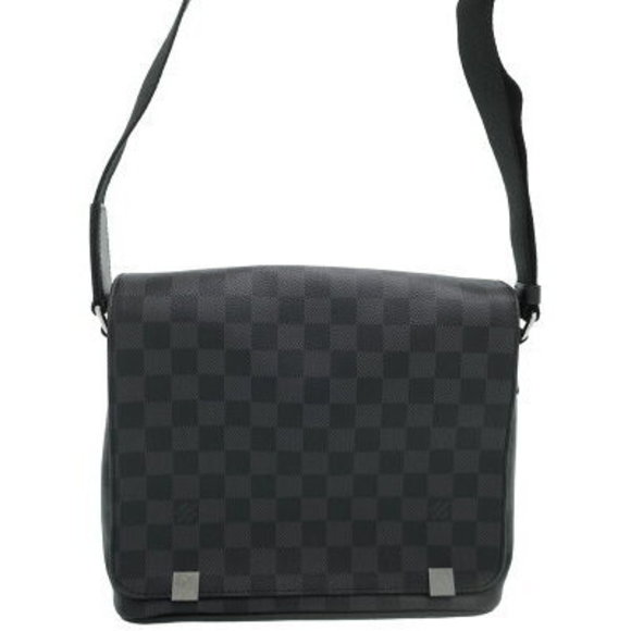 Louis Vuitton Damier Graphite Black District Shoulder Bag - Picture 1 of 8